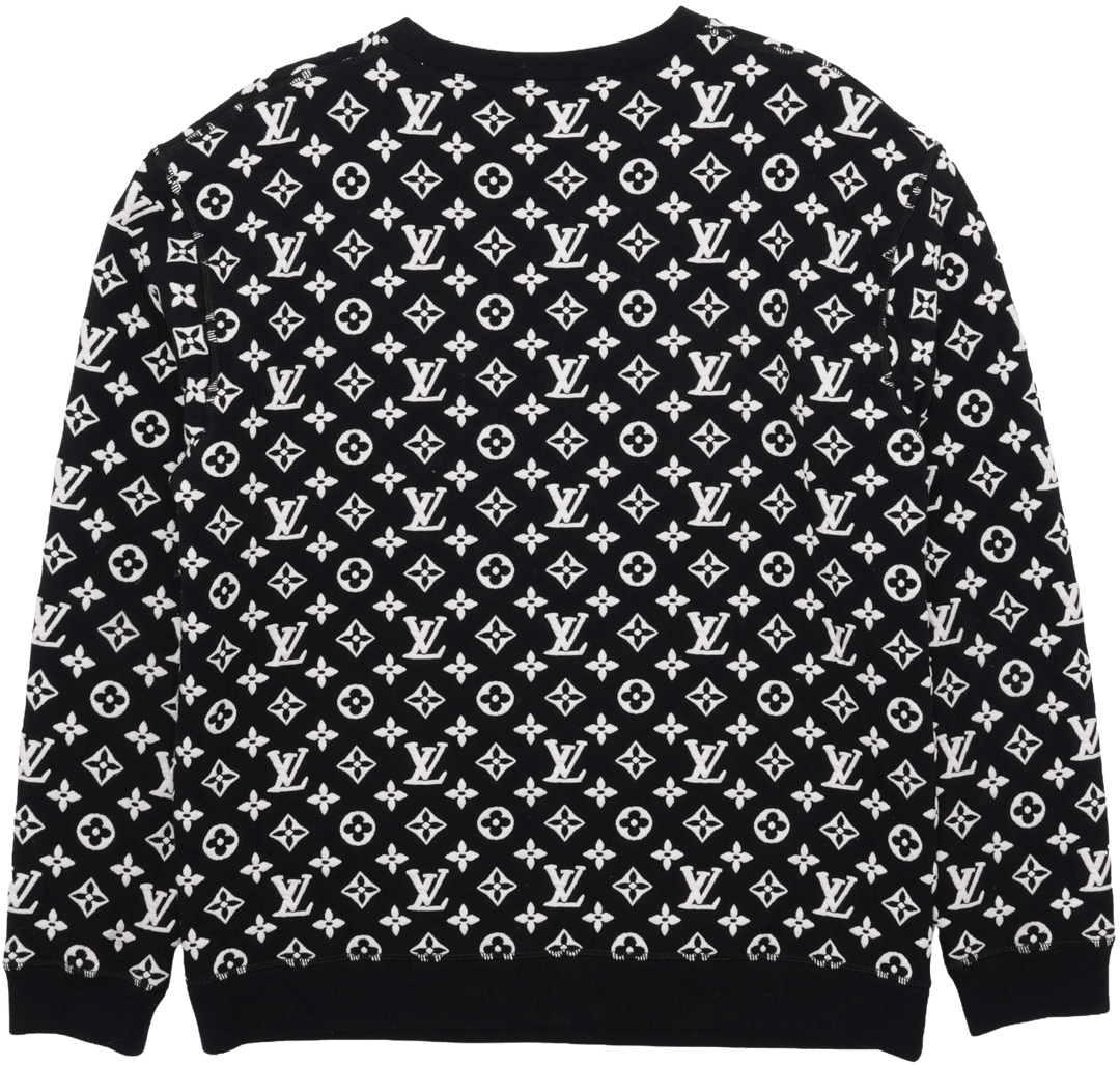 LOUIS VUITTON 'BLACK' MONOGRAM CREWNECK
