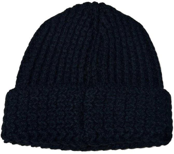 CHANEL 'BLACK/BLACK' CASHMERE CLOCHE BEANIE