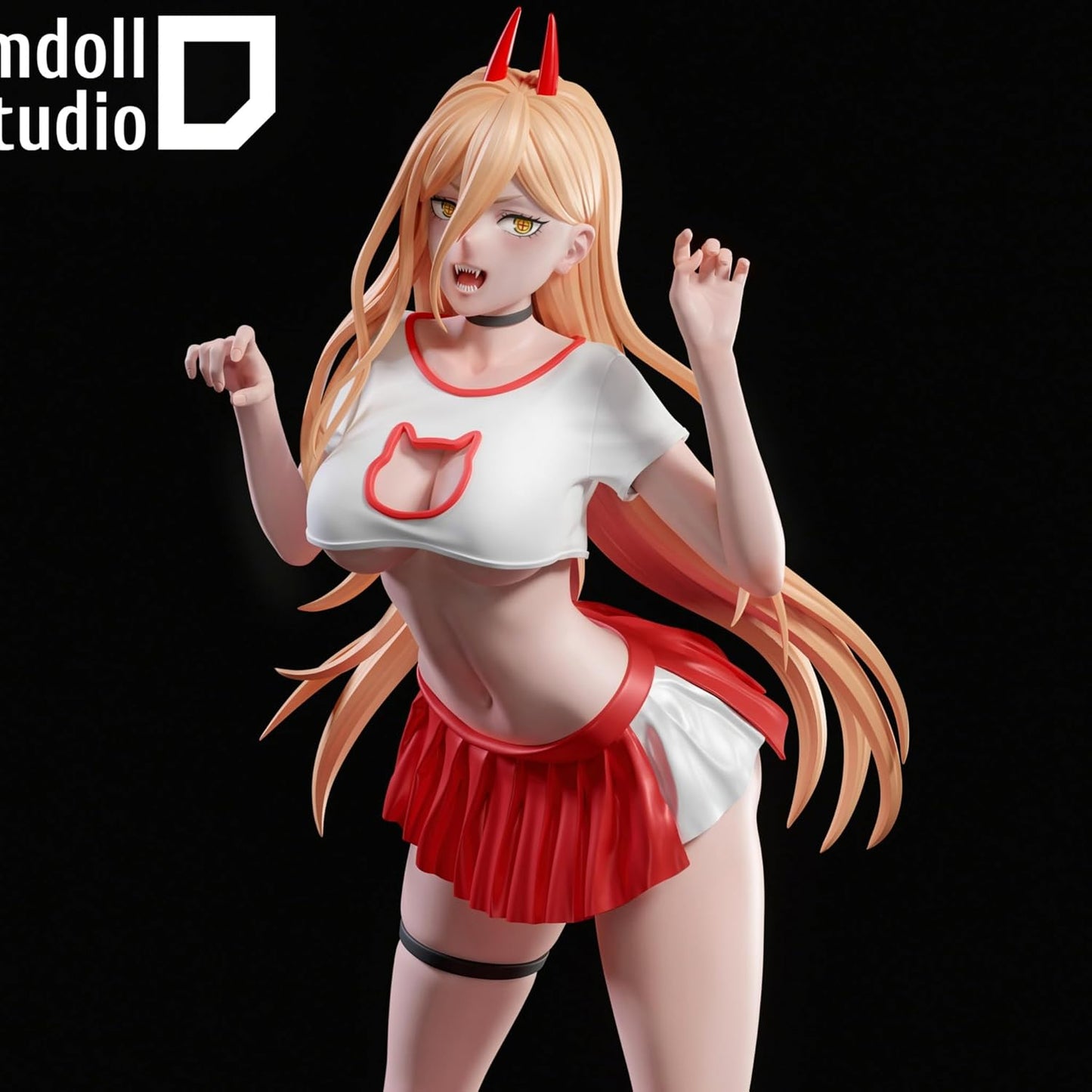 REENEW Chainsaw Man Power Figure Garage Kit Scene Pedestal Ver.1/6 Scale Dr.e.a.m.d.o.o.ll. Studio Limited Sale, Hand-Made Resin Painted Finished Product, Crafts Collection, Assembled Statue Figurine