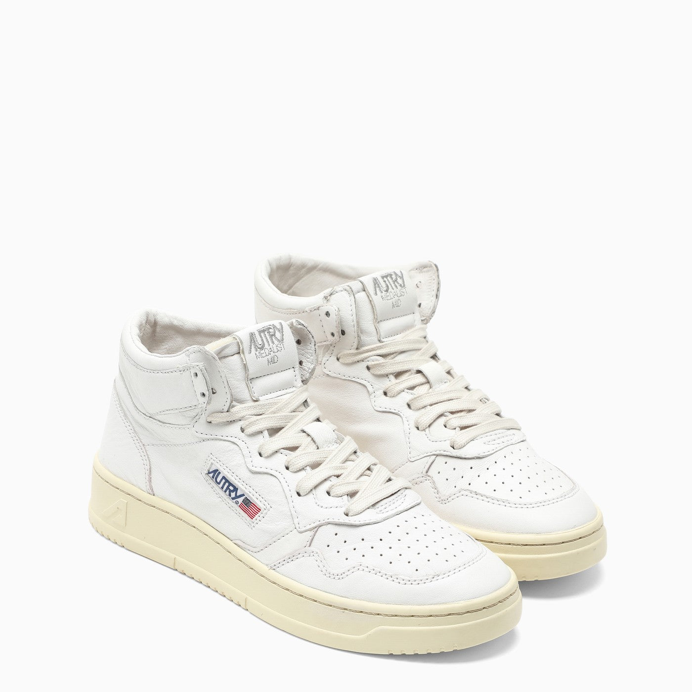 Autry White Leather High Top Sneakers - Image 2