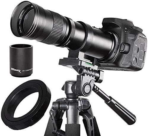 Ultimaxx 420-800mm (840-1600) f/8.3-16 HD Telephoto Zoom Lens for Nikon D3300 D3400 D3500 D5000 D5200 D5300 D5600 D7200 D7500 D850 500, Other Digital SLR Cameras