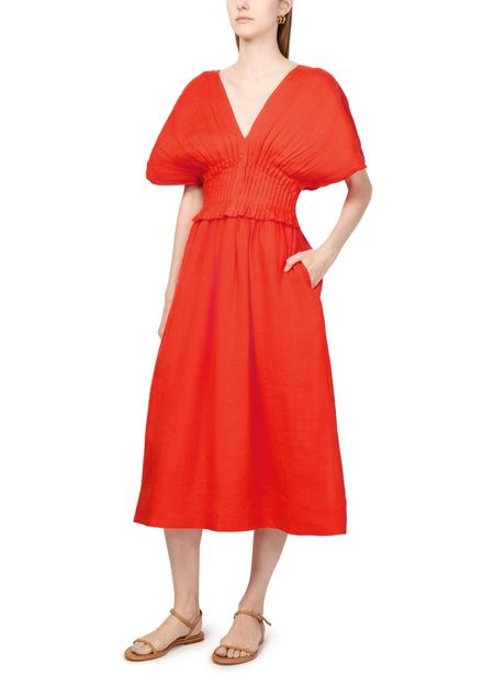 SEA NY Zora solid pleated midi dres - Image 2