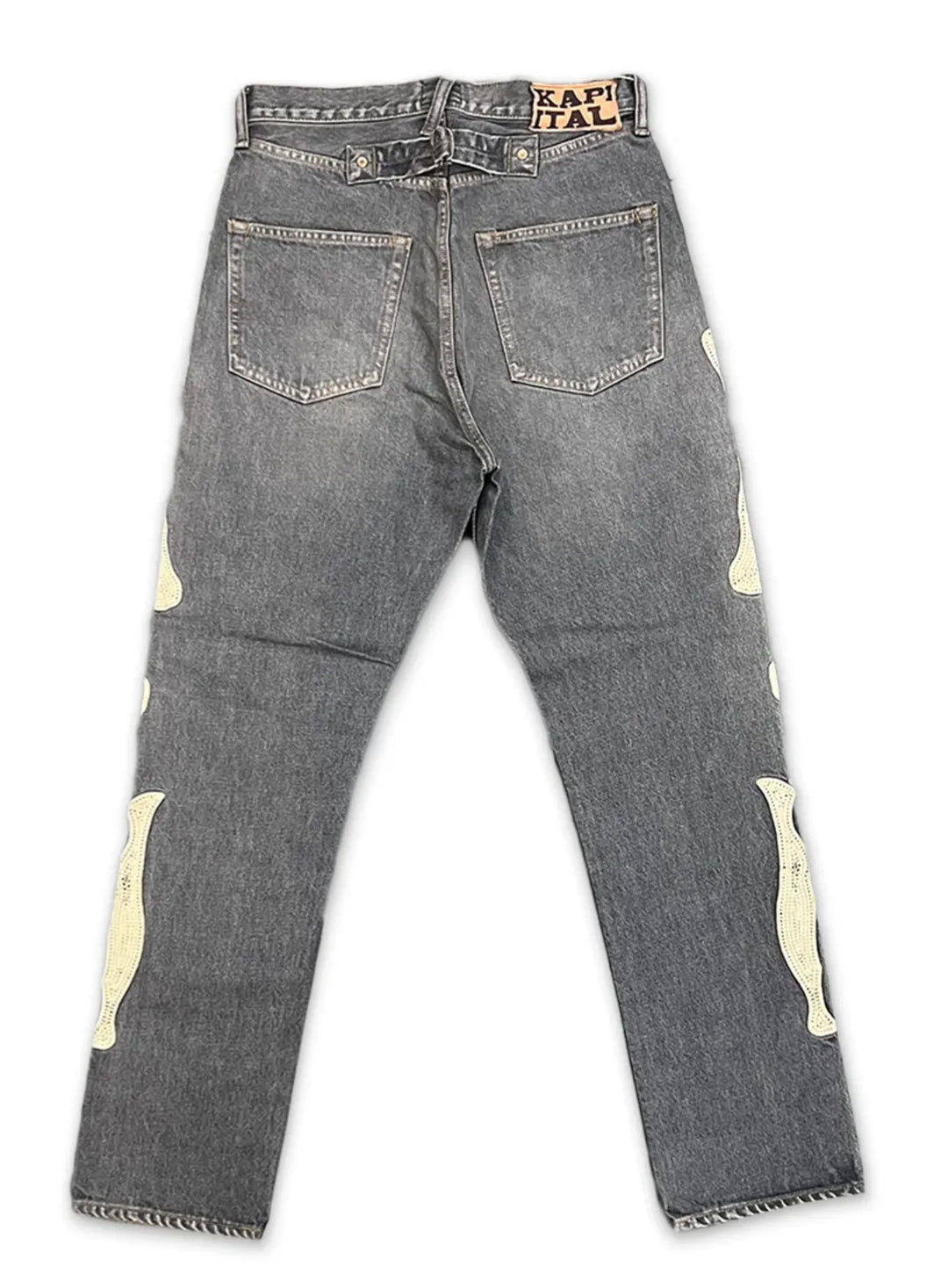KAPITAL 'SKELETON' BLACK JEANS