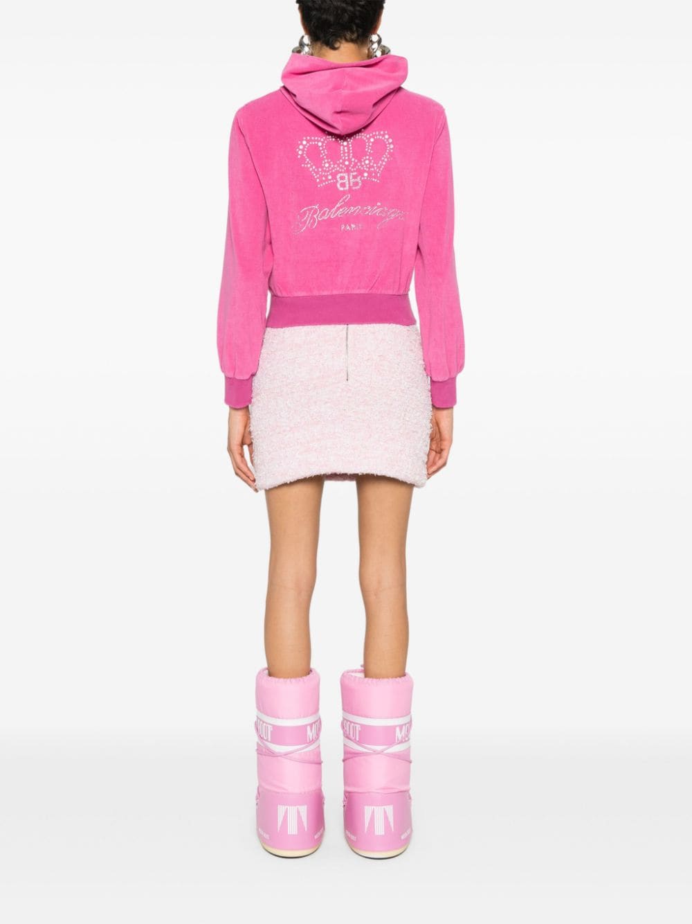 Balenciaga バレンシアガベルベットはフーディーをジップしました - Image 2