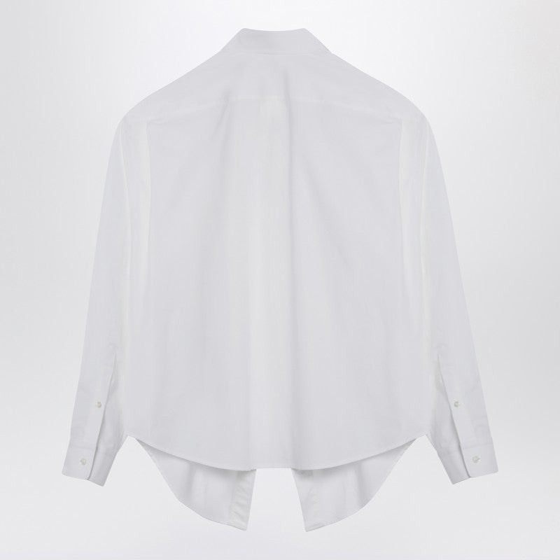 Balenciaga バレンシアガ非対称の白い綿シャツ - Image 2