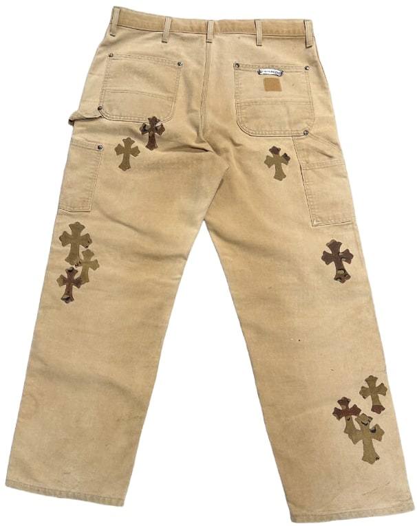 CHROME HEARTS MATTY BOY 'SEX RECORDS' CAMO PANTS CARPENTER WORK PANTS