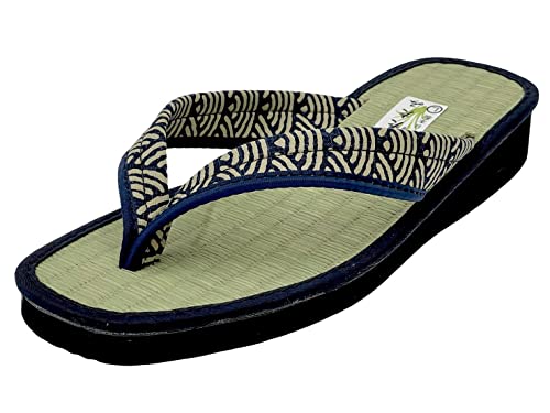 Daimei Shokai Men's Nose Strap Tatami Folding Japanese Pattern Japanese Style Sandals