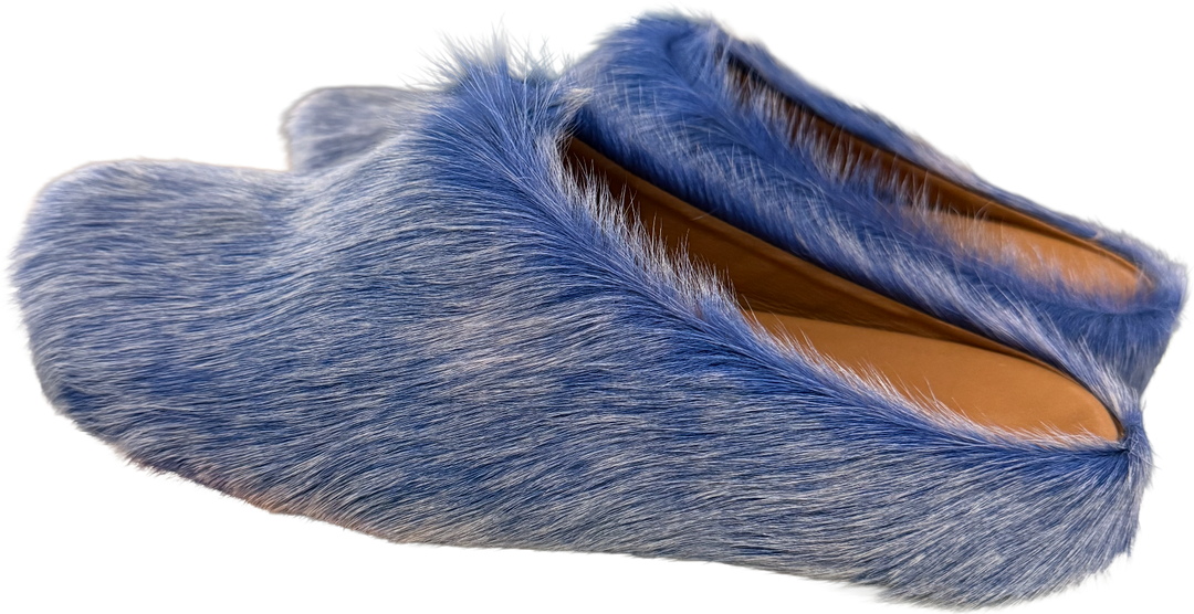 MARNI 'WHITE BLUE' SABOT SLIPPERS