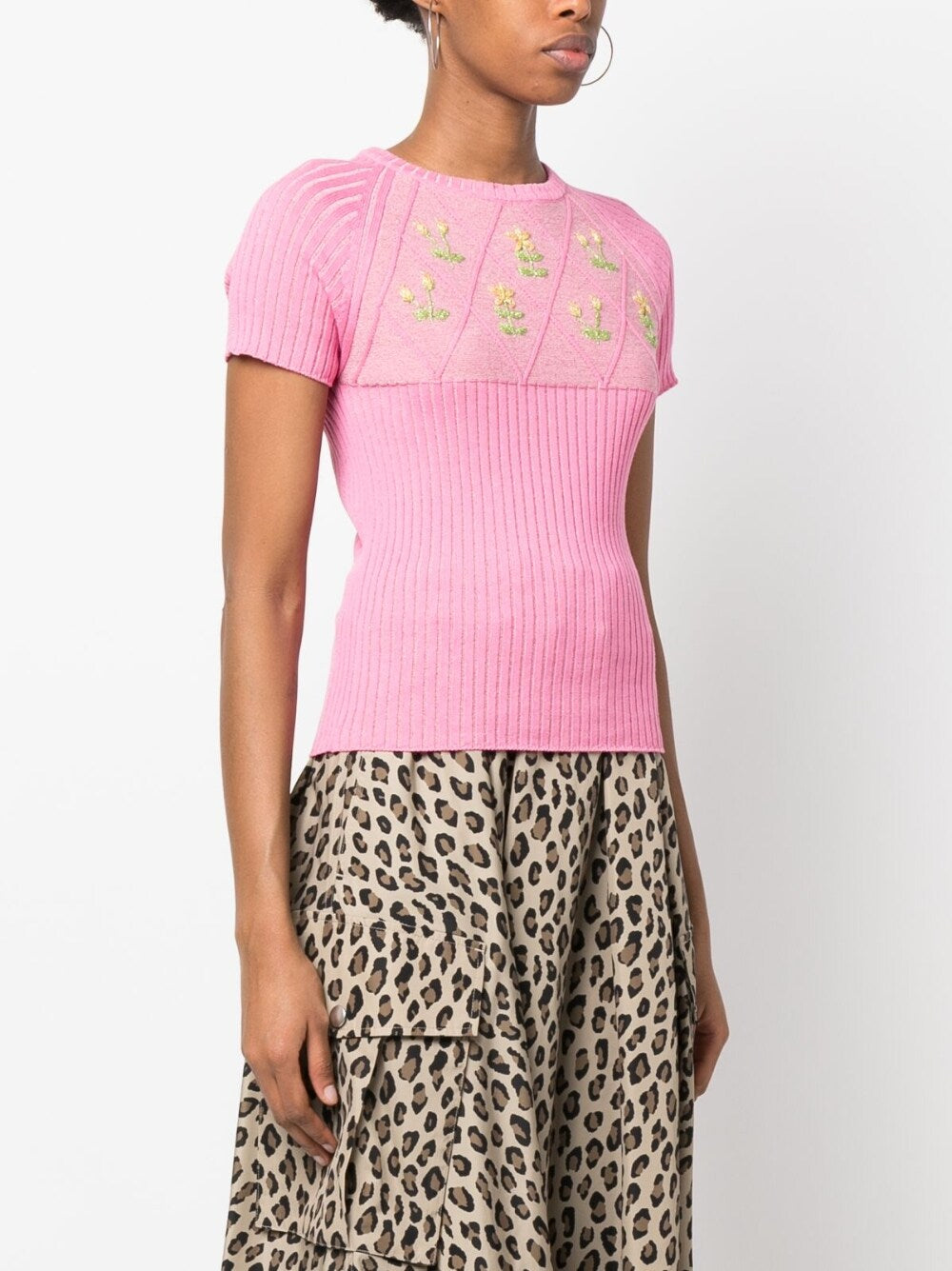 Cormio コルミオ刺繍綿Tシャツ - Image 2