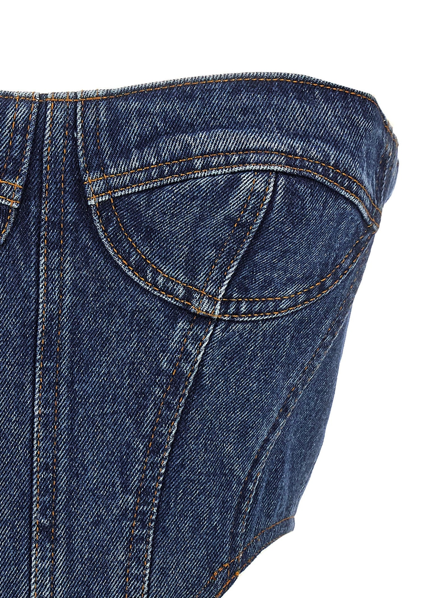 David Koma Denim Bustier Top - Image 2