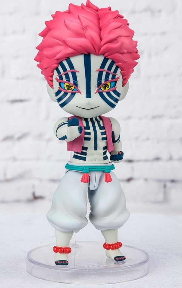 TAMASHII NATIONS Figuarts Mini Demon Slayer Akaza Mini Figure, Approx. 3.5 inches (90 mm), PVC/ABS, Painted Action Figure