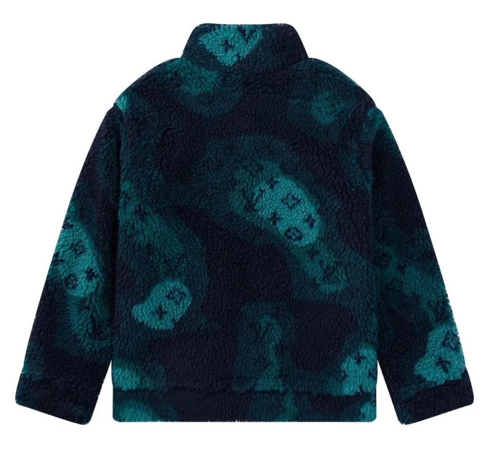 LOUIS VUITTON 'GREEN CAMO' FLEECE JACKET