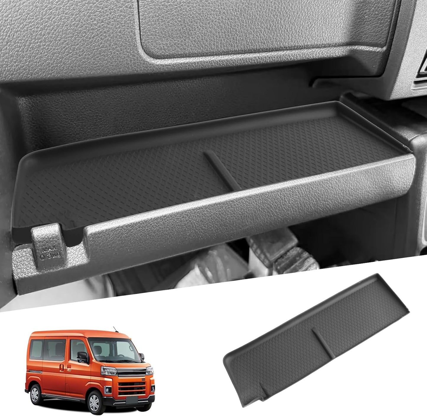 SHAOHAO New Model Daihatsu Atley S700V S700W Interior Mat, 11th Generation, S700V S700W Type, Passenger Seat Tray, Rubber Mat, Dedicated Pilot's Tray, Storage, Trinket Case, Silicone Material