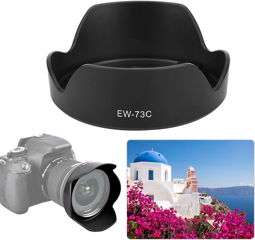 Lens Hood Sunshade Lens Compatible Protective Lens Hood for Canon EF-S 10-18mm f4.5-5.6 IS STM Lens