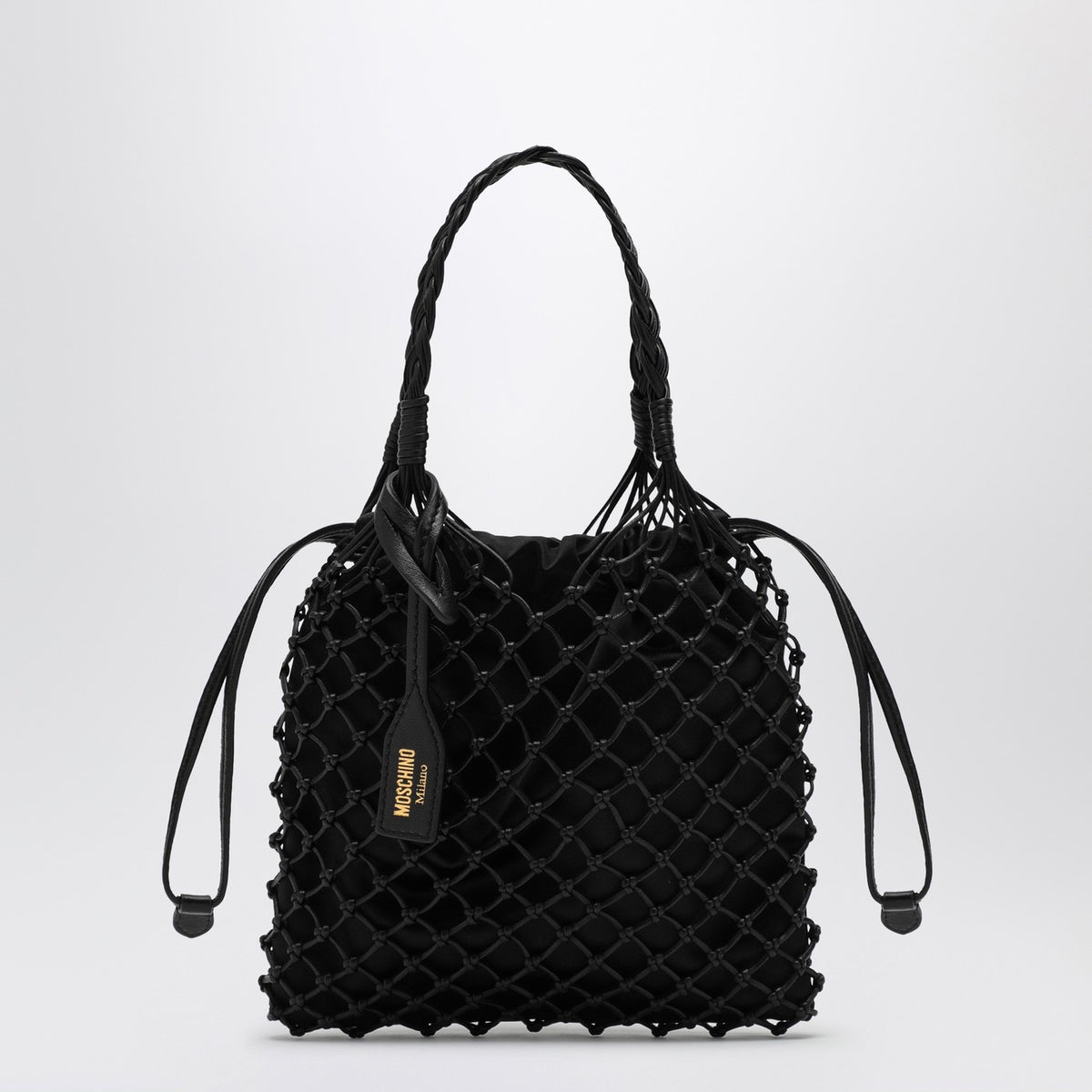 Moschino モスキーノバスケットネットブラックナッパバッグ - Image 2