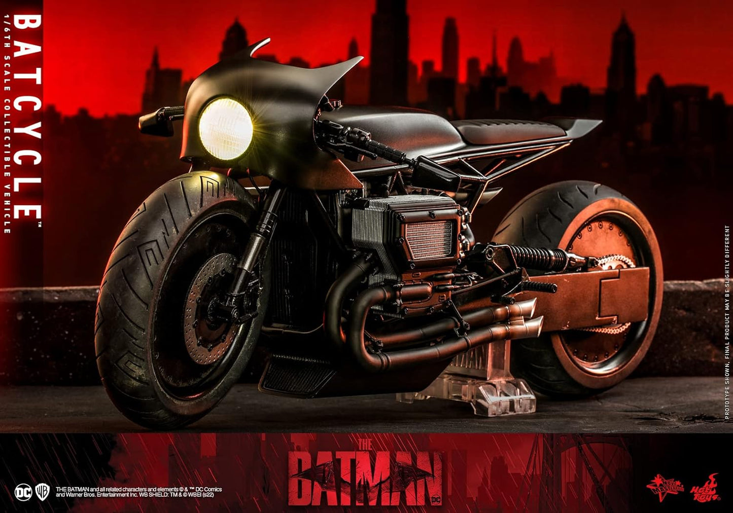 Movie Masterpiece The Batman - Batcycle 1/6 Scale Vehicle Black