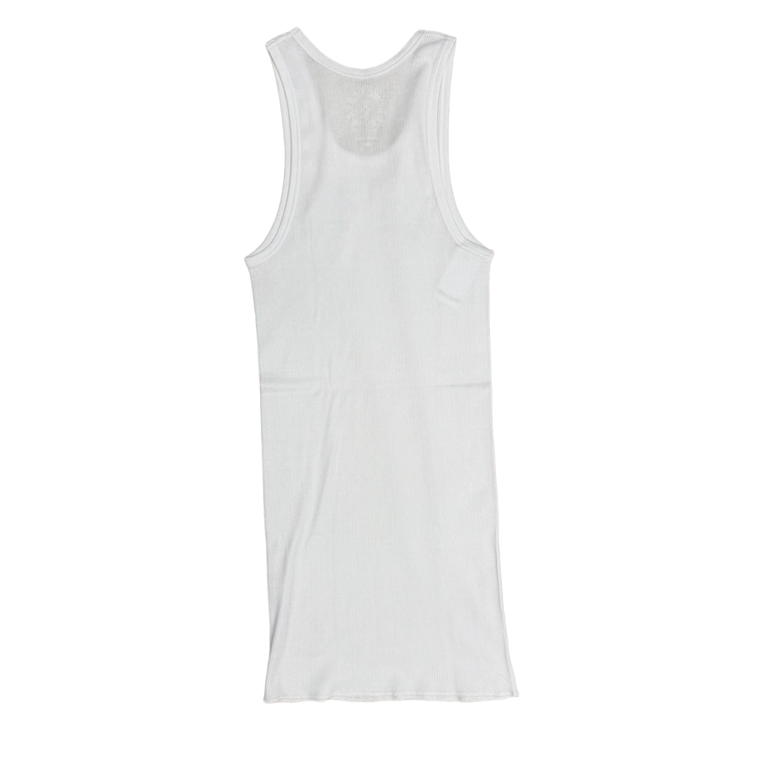 CHROME HEARTS 'BLUE BEADED' ART BASEL WHITE TANK