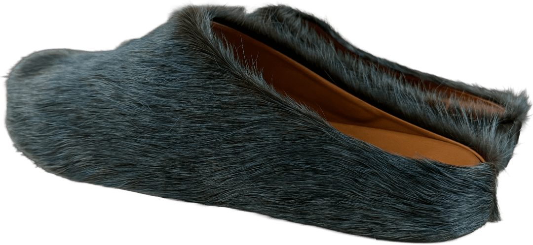 MARNI 'BLUE GREEN' SABOT SLIPPERS