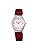 Seiko Women's Tactile Reading Clock for the Visually Impaired, Dial: Pink/Band: Red (Cowhide Leather), Classic