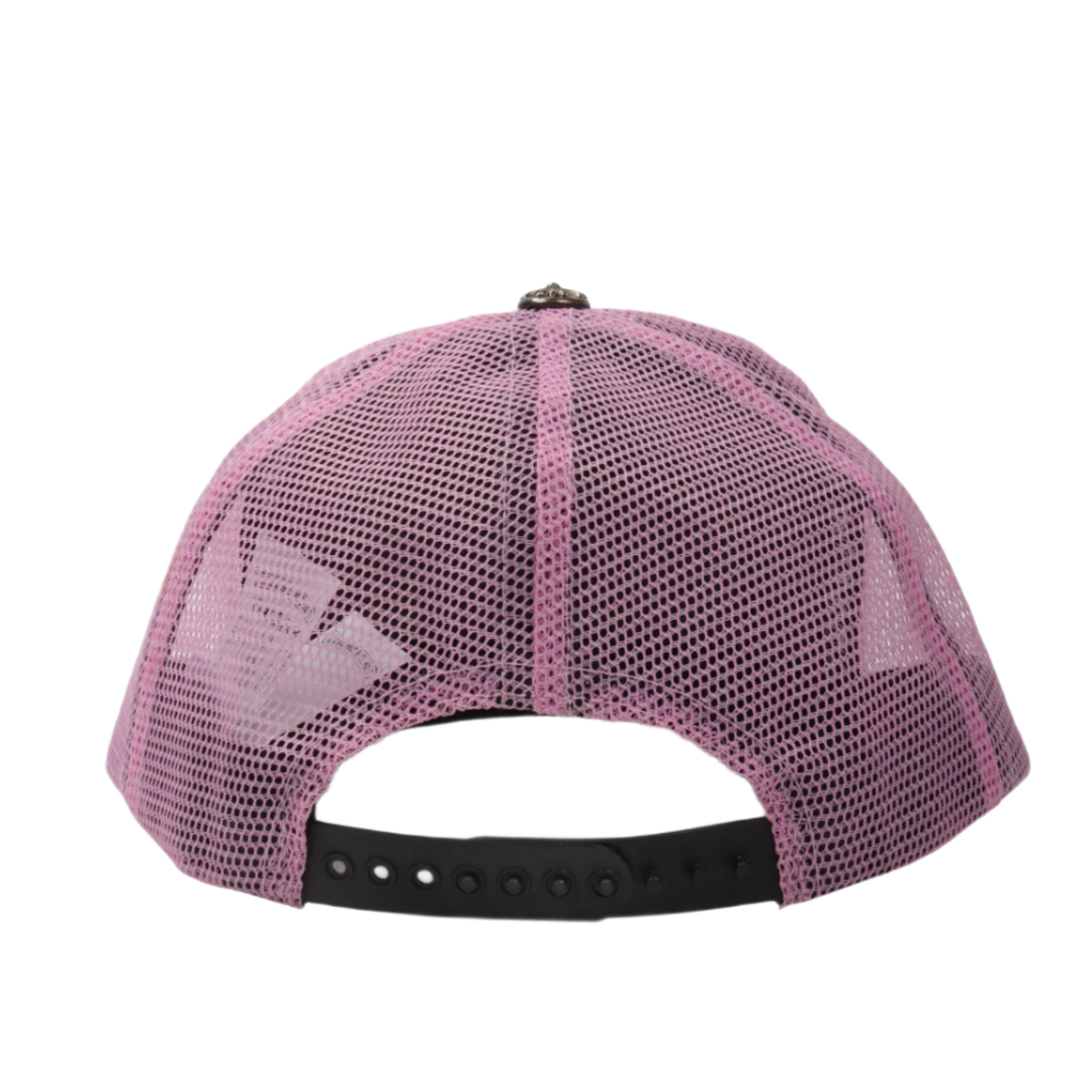 CHROME HEARTS CH PINK BLACK TRUCKER HAT