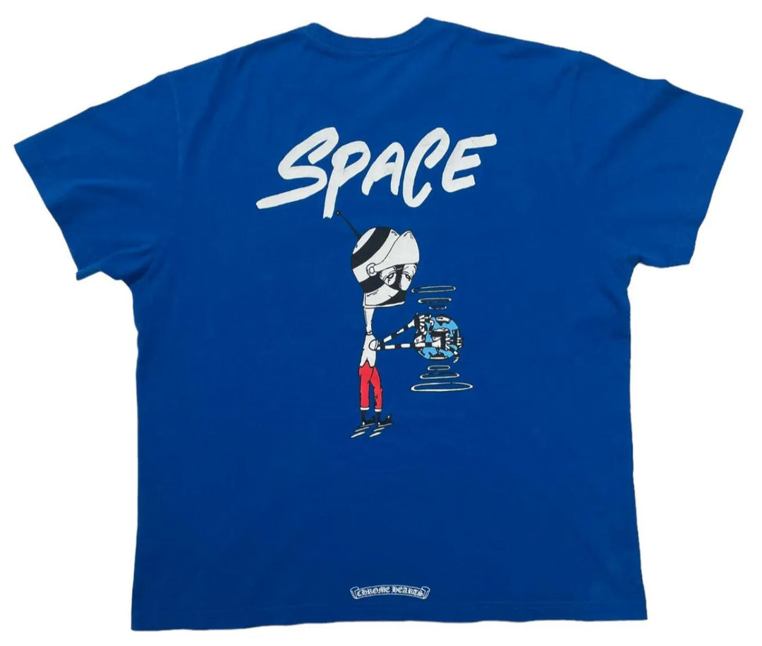 CHROME HEARTS MATTY BOY 'SPACE' BLUE TEE
