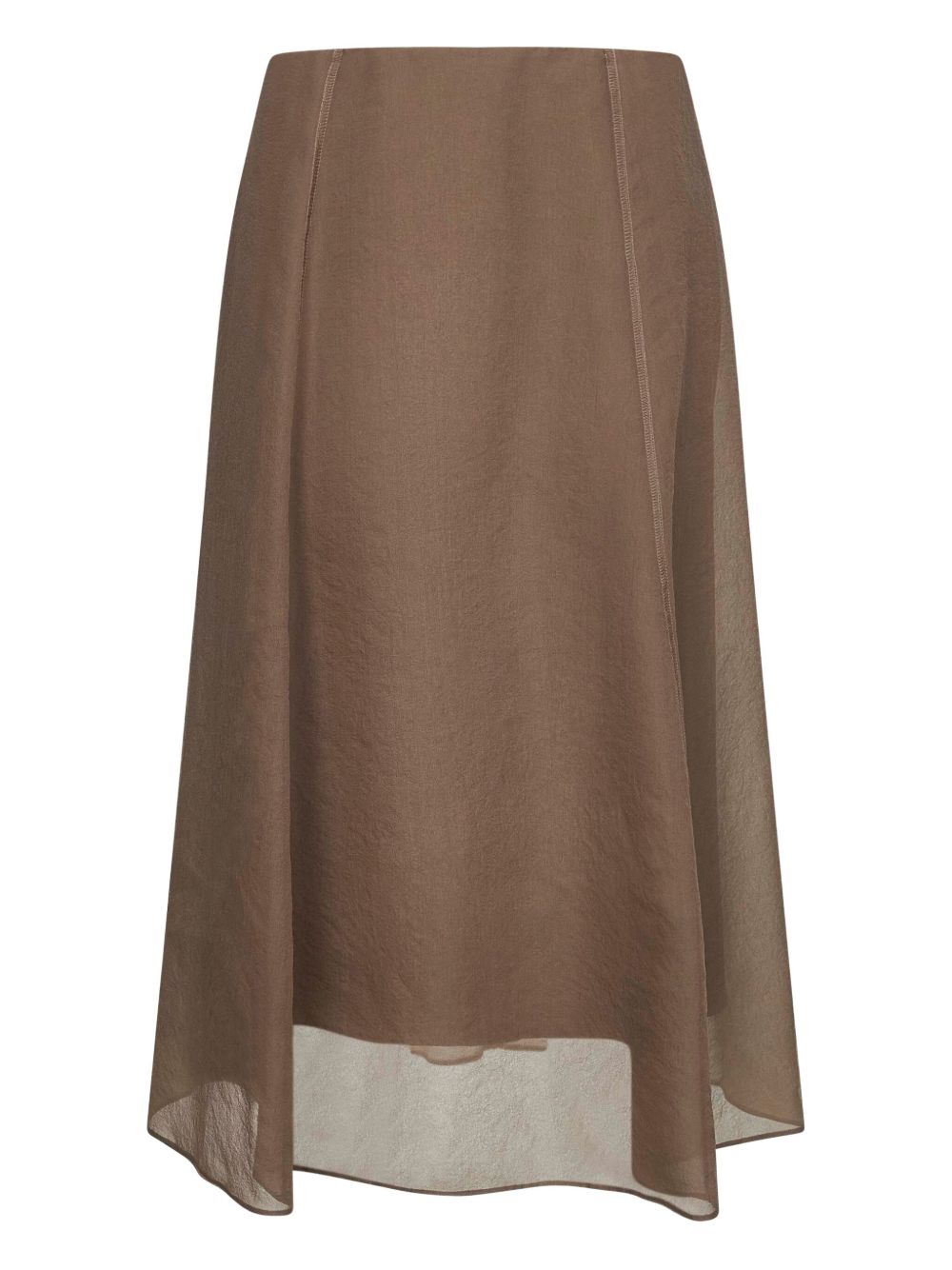 Brunello Cucinelli Silk Midi Skirt - Image 2