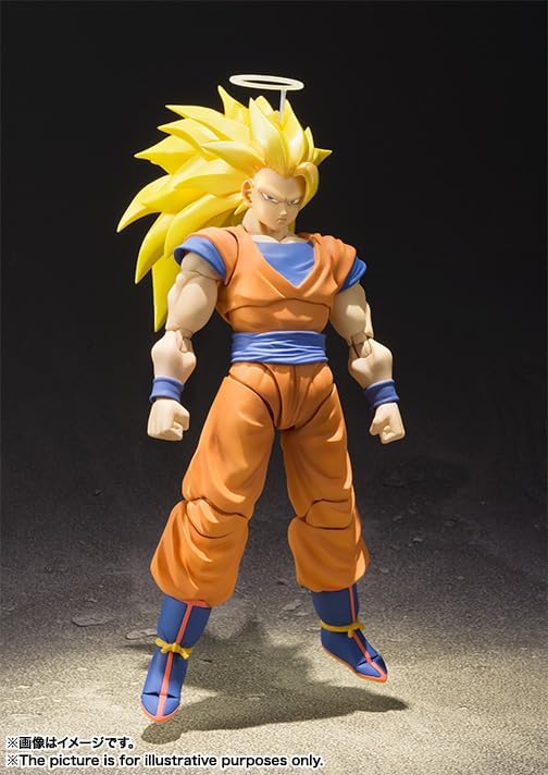 S.H. Figuarts Dragon Ball Z Super Saiyan 3 Son Goku (Resale Version), Approx. 6.1 inches (155 mm), PVC & ABS, Pre-painted Action Figure