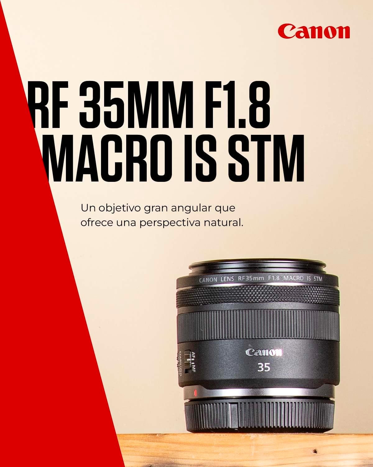 Canon RF35mm F1.8 Macro IS STM Wide Angle Monofocal Lens Supports EOSR RF3518MISSTM