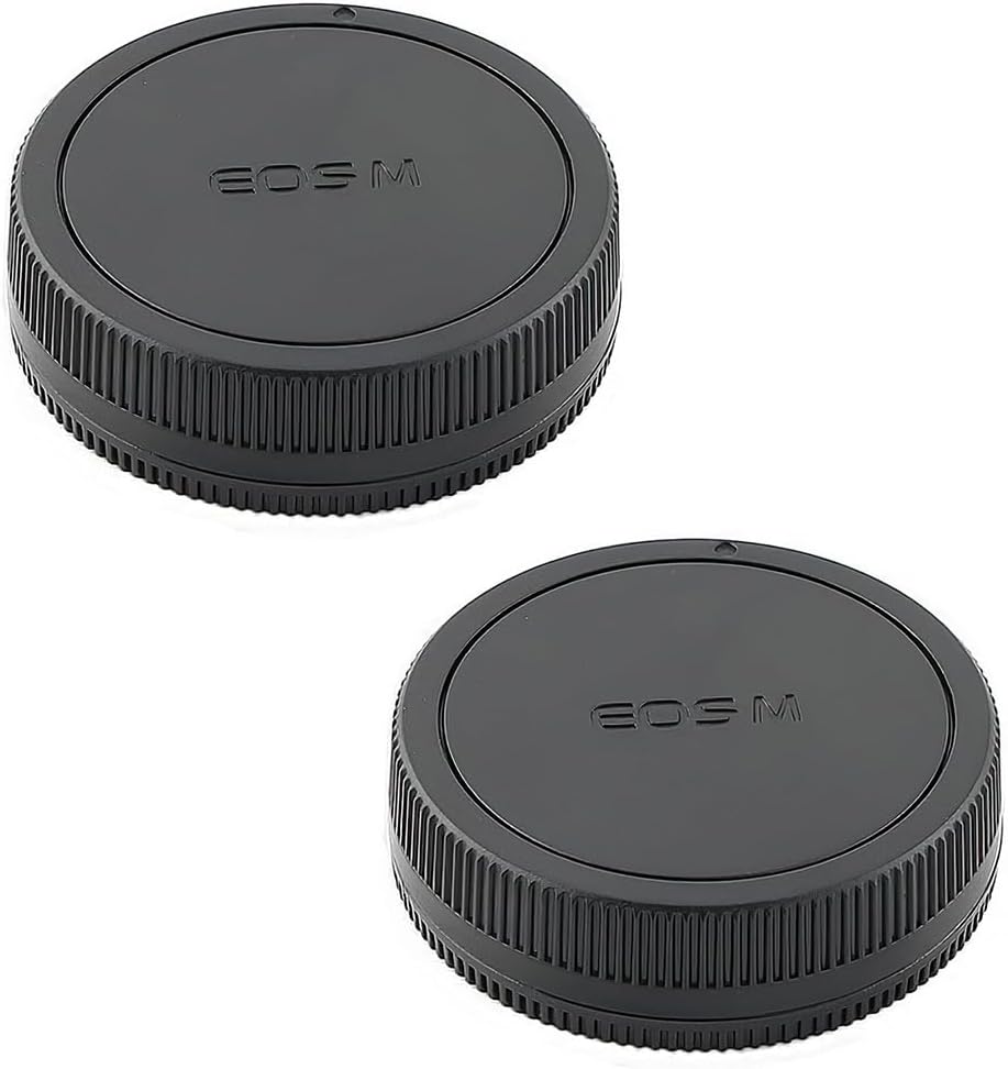 2 Pairs Canon EF-M Mount Rear Lens Cover + Body Cover for EOS M M3 M5 M6 M6 Mark II / M10 M50 M100 M200 / Kiss M2 Kiss M and More Canon EF-M Cameras & Lenses
