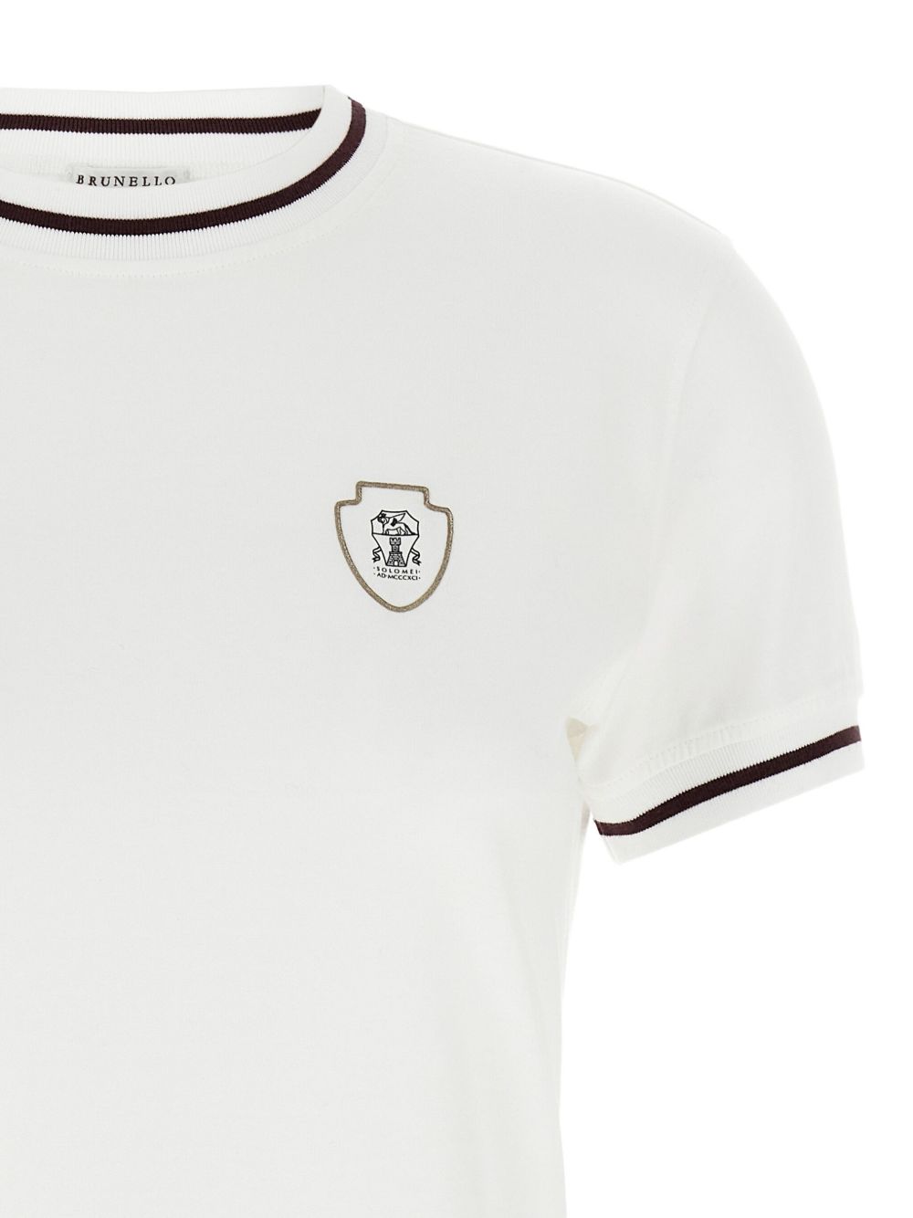 Brunello CucinelliロゴコットンTシャツ - Image 2