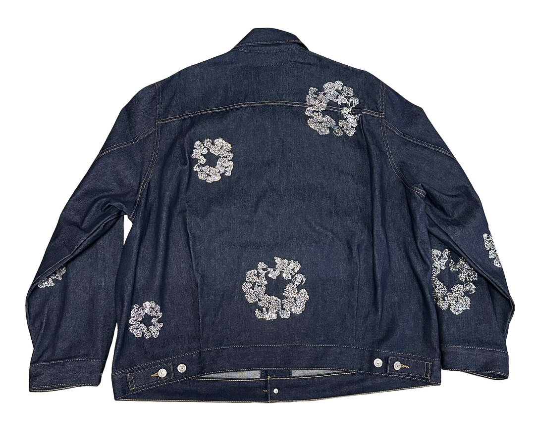 DENIM TEARS X LEVI'S STUDDED COTTON WREATH DENIM JACKET