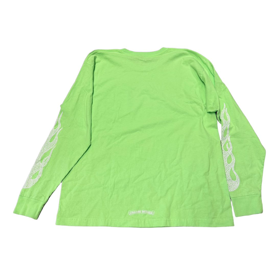 CHROME HEARTS 'NEON ARM FLAMES' LONGSLEEVE TEE