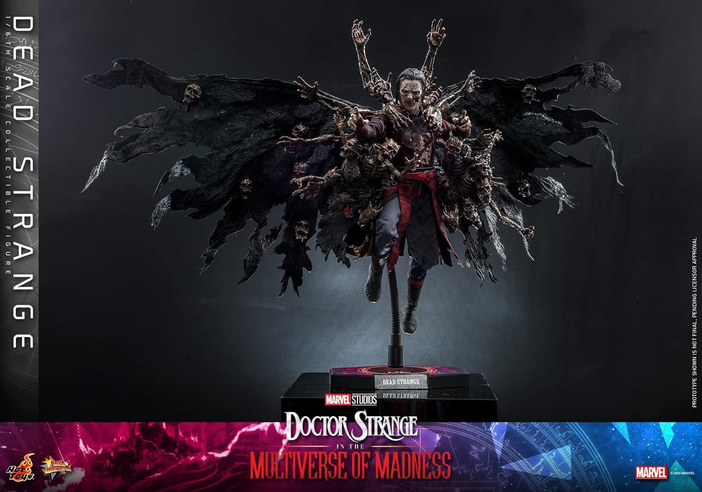 Movie Masterpiece MMS654 Dr. Strange Multiverse of Madness Dead Strange 1/6 Scale Figure, Black, Approximately 12.2 inches (31 cm) Tall
