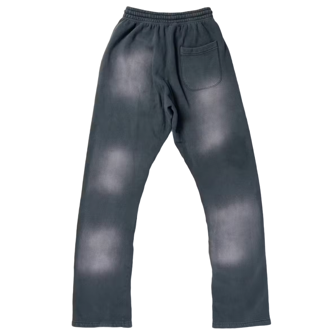 HELLSTAR 'NO GUTS NO GLORY' BLACK FLARE SWEATPANTS