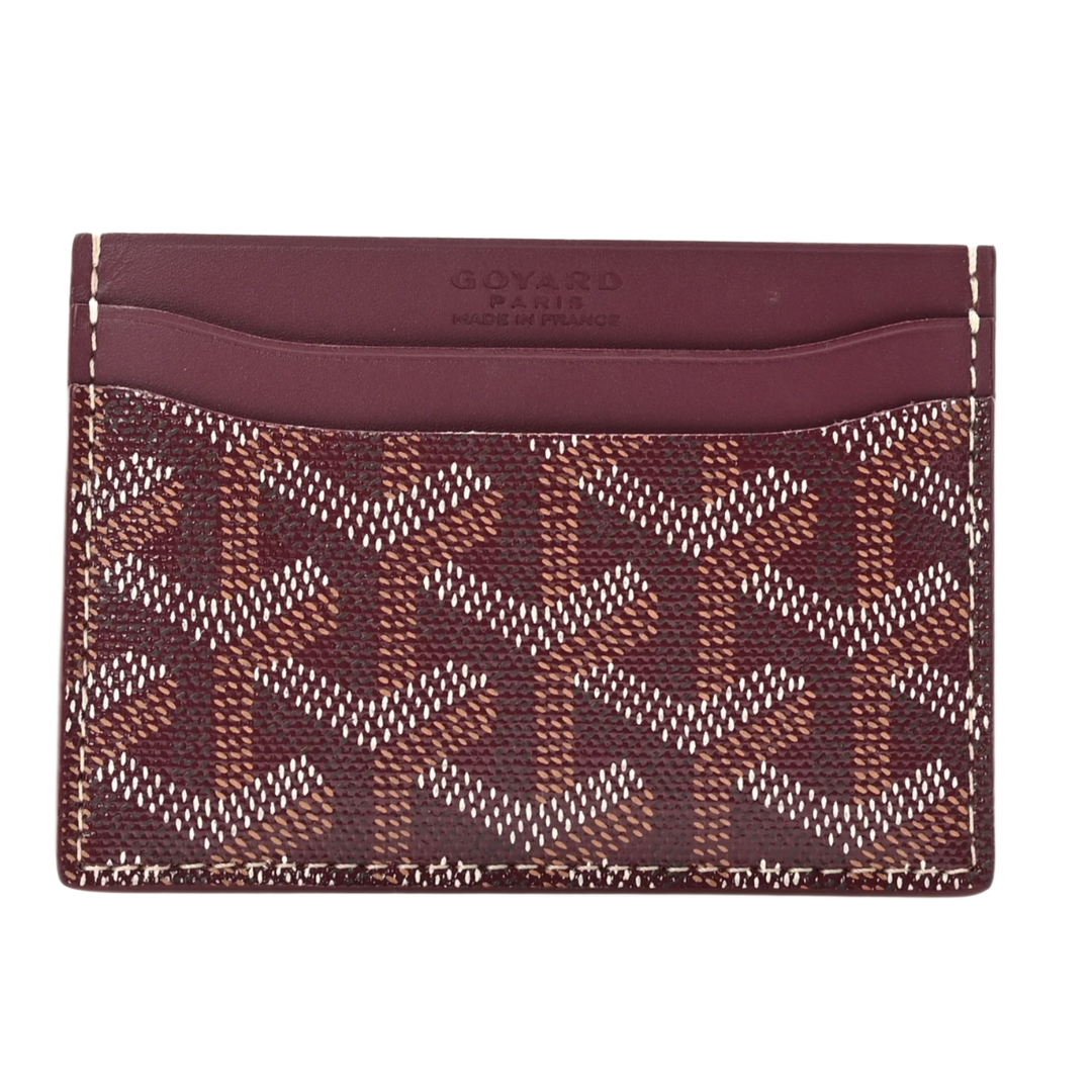 GOYARD 'SAINT SULPICE 'BURGUNDY' CARD HOLDER