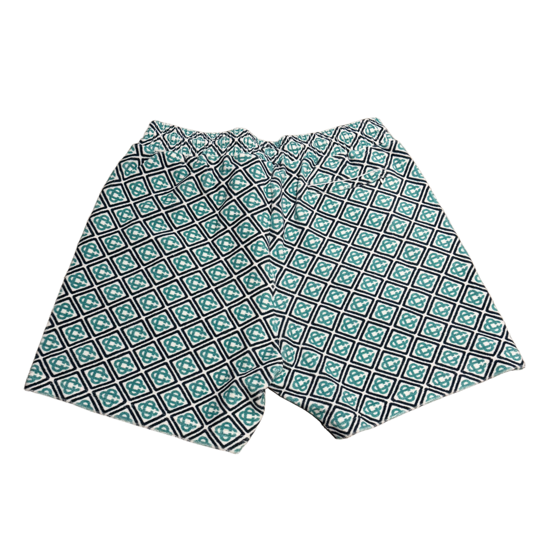 CASABLANCA 'TEAL BLUE' TOWELLING SHORTS