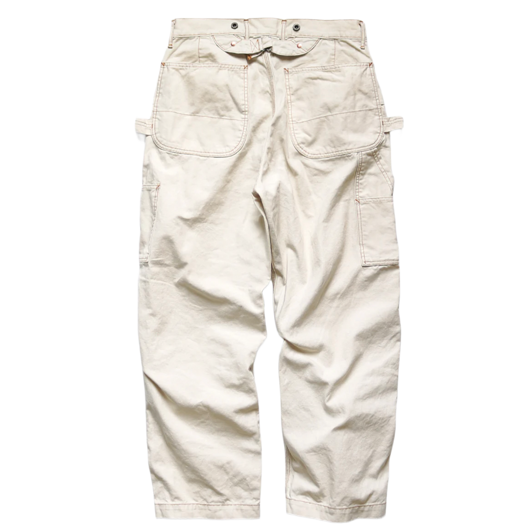 KAPITAL 'ECRU' LIGHT CANVAS LUMBER PANTS
