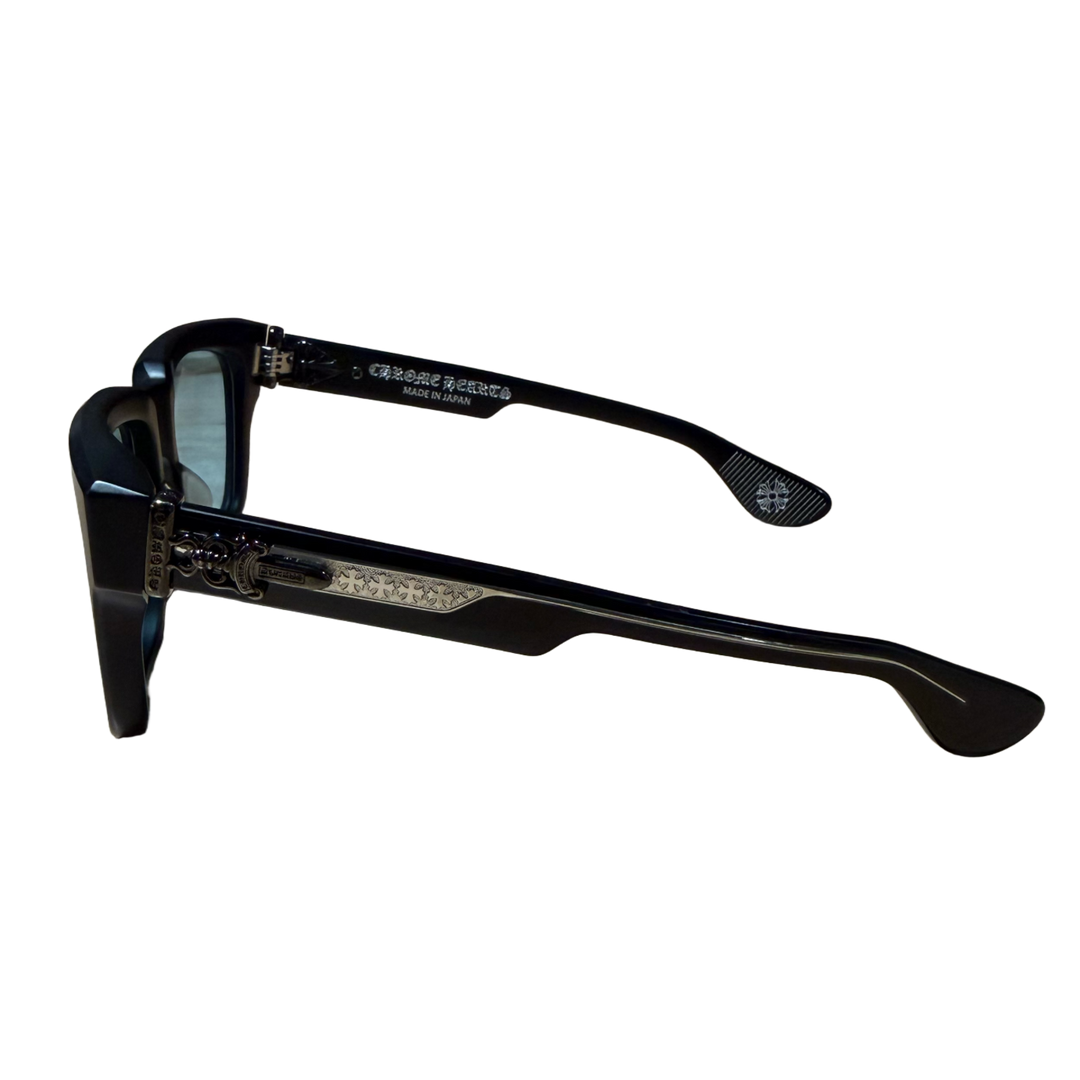 CHROME HEARTS 'BOX OFFICER' MATTE BLACK GLASSES