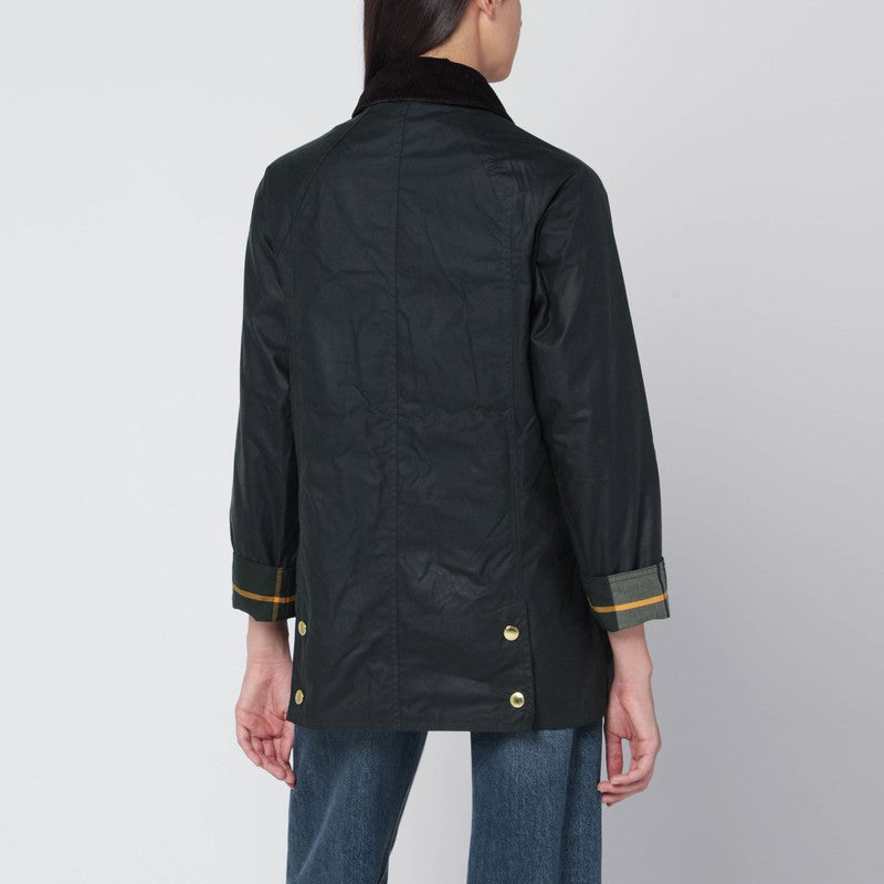 Barbour ワックスコットンのバーバーダークグリーンモダンビードネルジャケット - Image 2