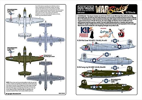 KitsWorld KW172197 1/72 B-25H Mitchell 'Kid Sister' 43-4975, 12th BG, 81st BS. B-25H 'Leroys Joy' 43-4388 12th BG, 82nd BS.