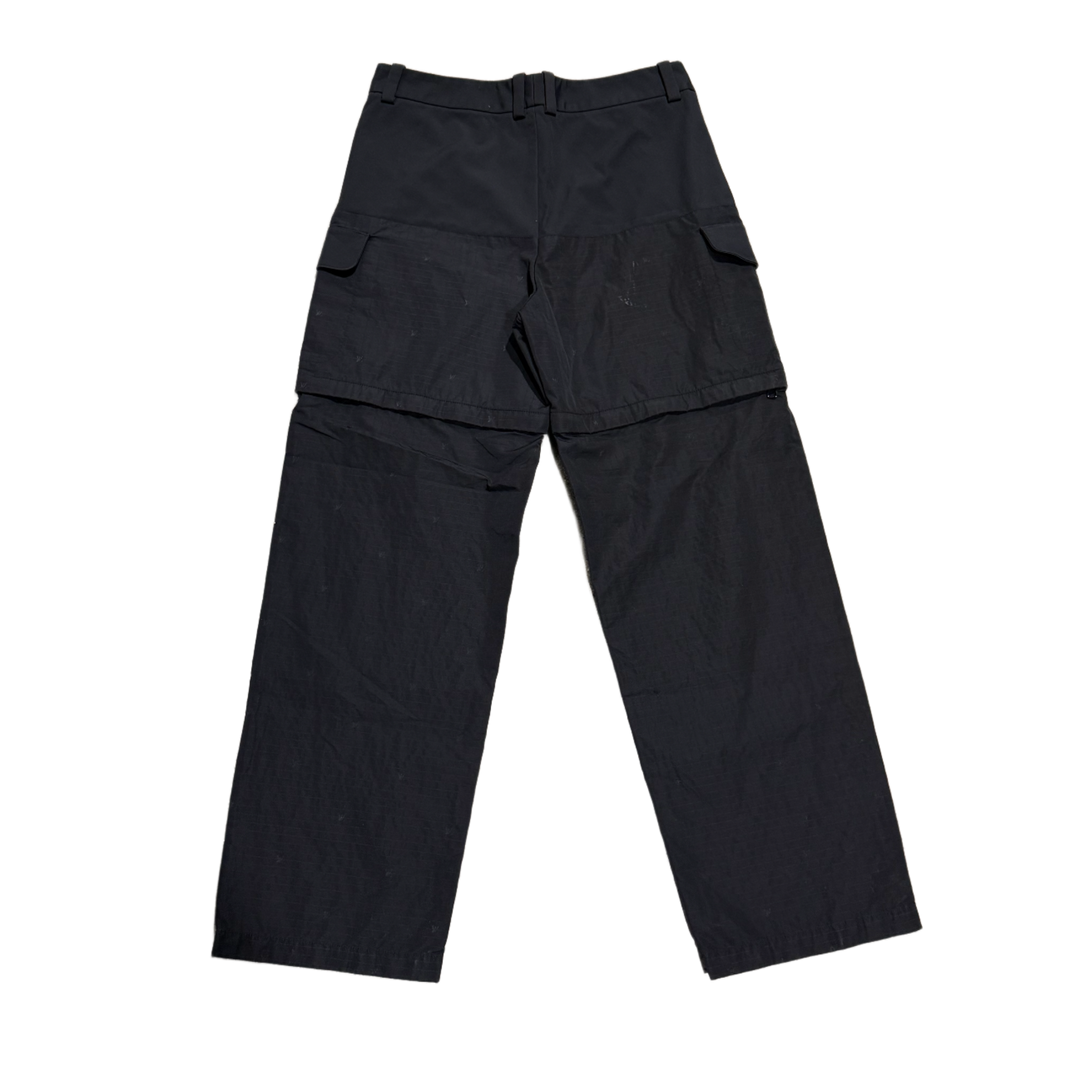 LOUIS VUITTON '2-IN-1 CONVERTIBLE' BLACK RIPSTOP CARGO PANTS