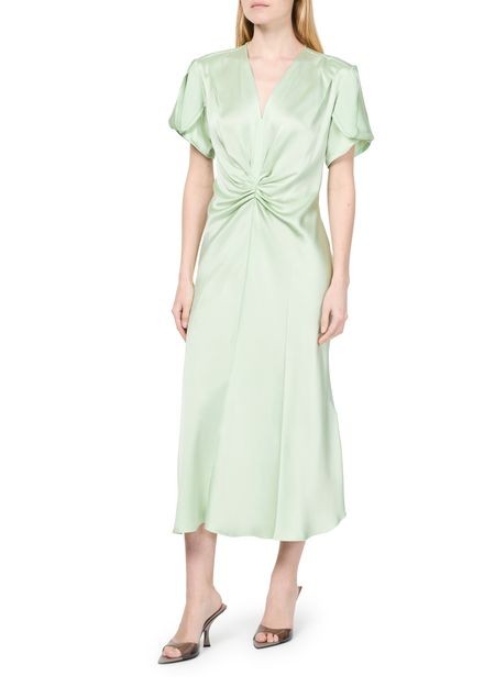 VICTORIA BECKHAM Vネック ギャザー ミディ丈ワンピース - Image 2
