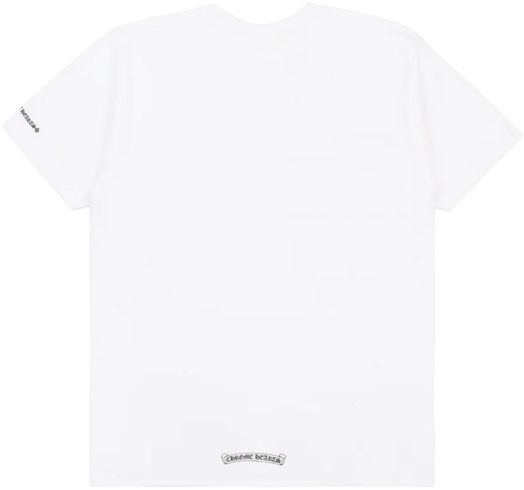 CHROME HEARTS 'LOVE YOU' COLLAR LOGO WHITE TEE