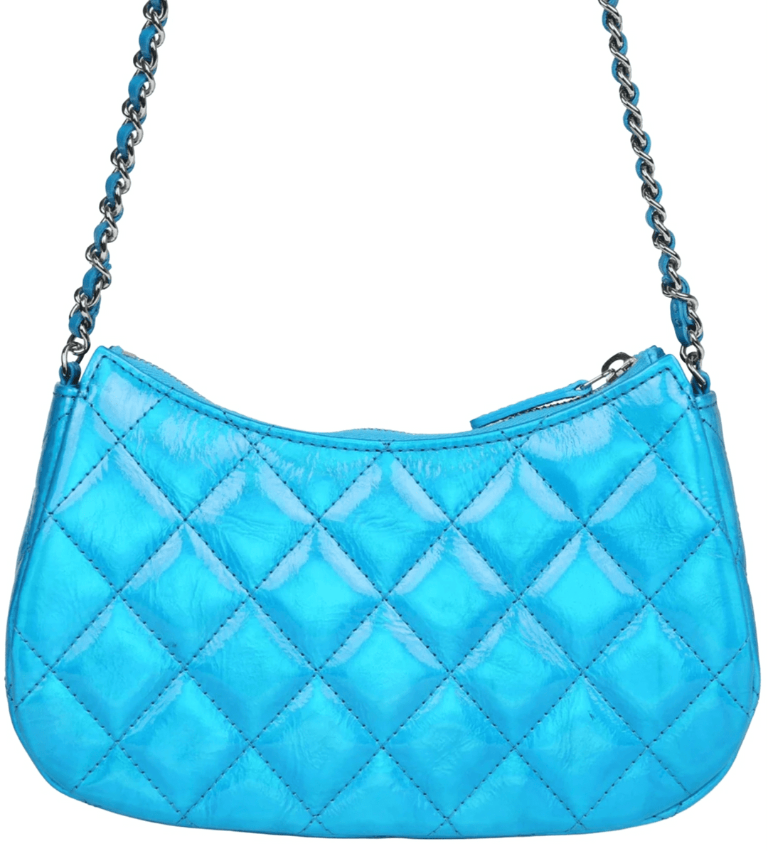 CHANEL 'BLUE' 24C METALLIC MINI HOBO BAG