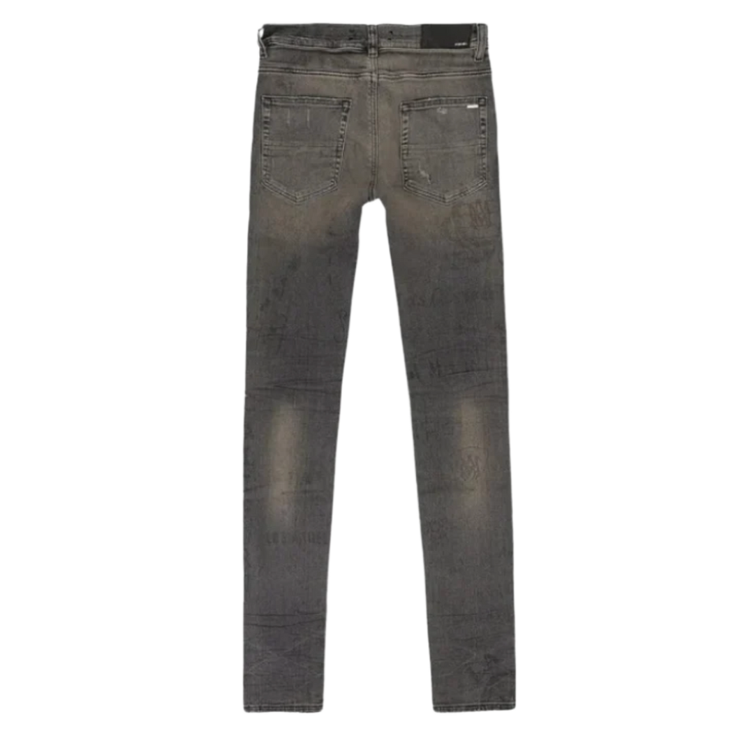 AMIRI 'GREY' MILLITARY STENCIL JEANS