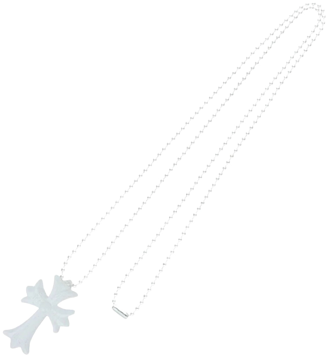 CHROME HEARTS 'CLEAR RUBBER CROSS' NECKLACE