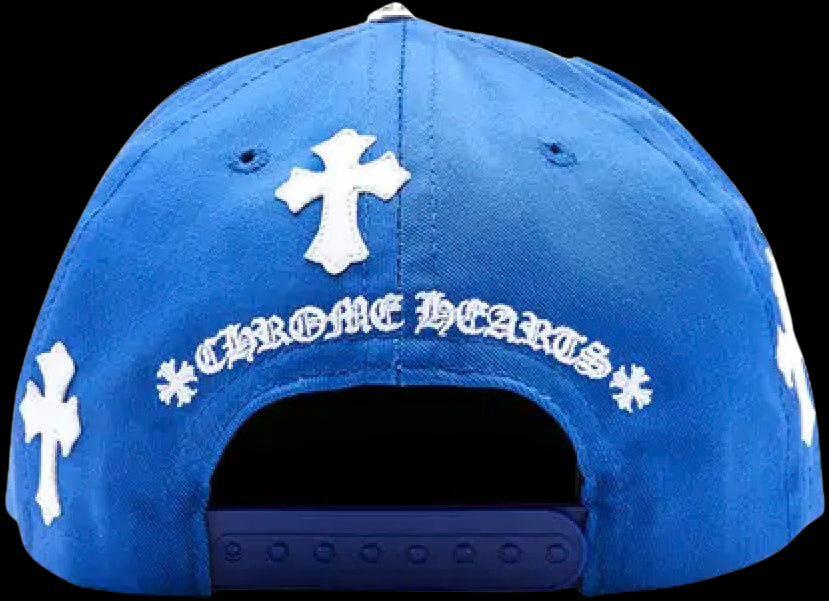 CHROME HEARTS '9 PATCH' BLUE HAT