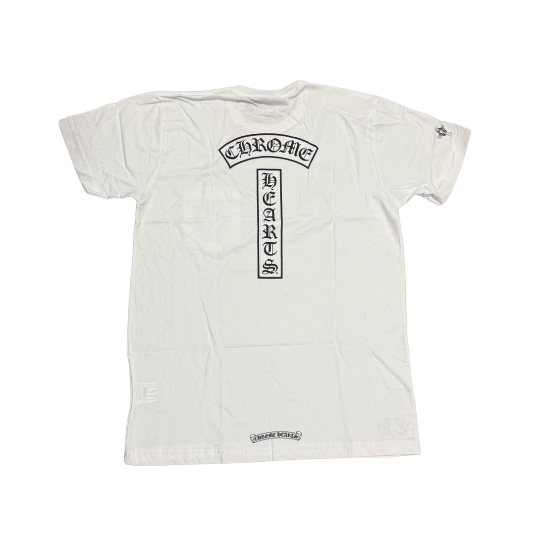 CHROME HEARTS 'HORSESHOE' WHITE POCKET TEE