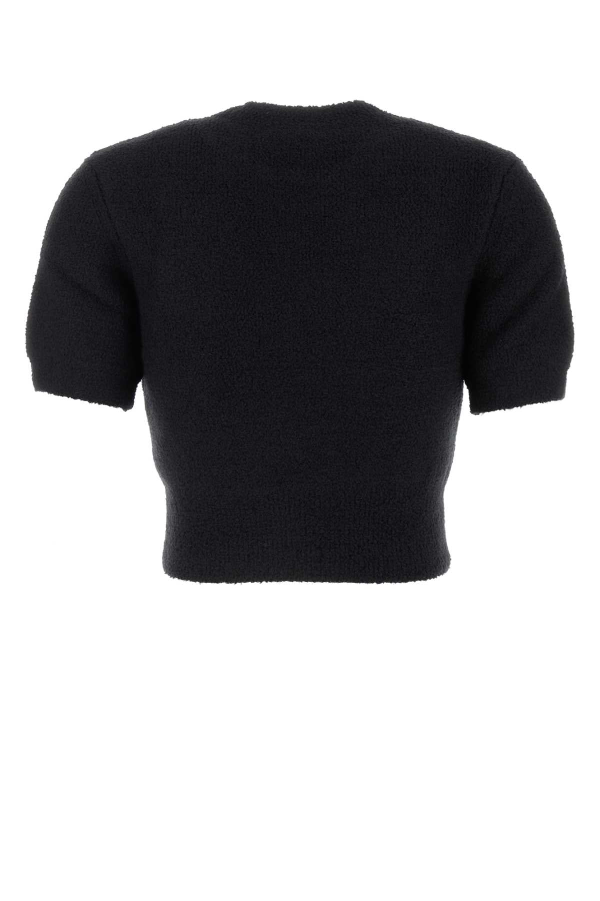 T By Alexander Wang Tによるアレクサンダーワンブラックストレッチナイロンセーター - Image 2