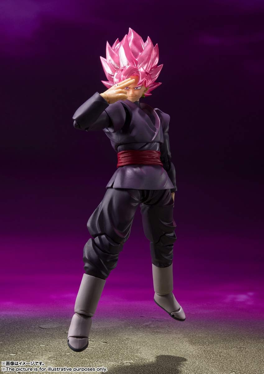S.H. Figuarts Dragon Ball Series Goku Black - Super Saiyan Rosé - (Resale Version), Approx. 5.5 inches (140 mm), PVC & ABS Pre-painted Action Figure
